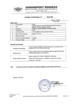 Prva strana: Izveštaj o kontrolisanju br. 79-21-002, Jugoinspekt Beograd, 19. februar 2021.